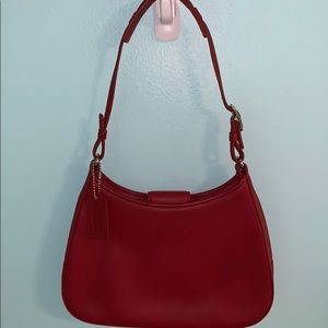 Red COACH handbag